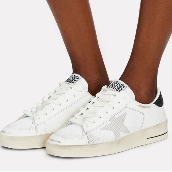 GOLDEN GOOSE Stardan Leather Low-Top Sneakers, 39 - Picture 1 of 13